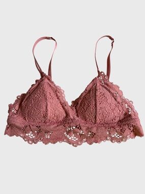 Marilyn Monroe Dusty Rose Lace Bralette Women's Size M Feminine Coquette